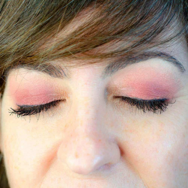 terracotta and peach eyeshadow