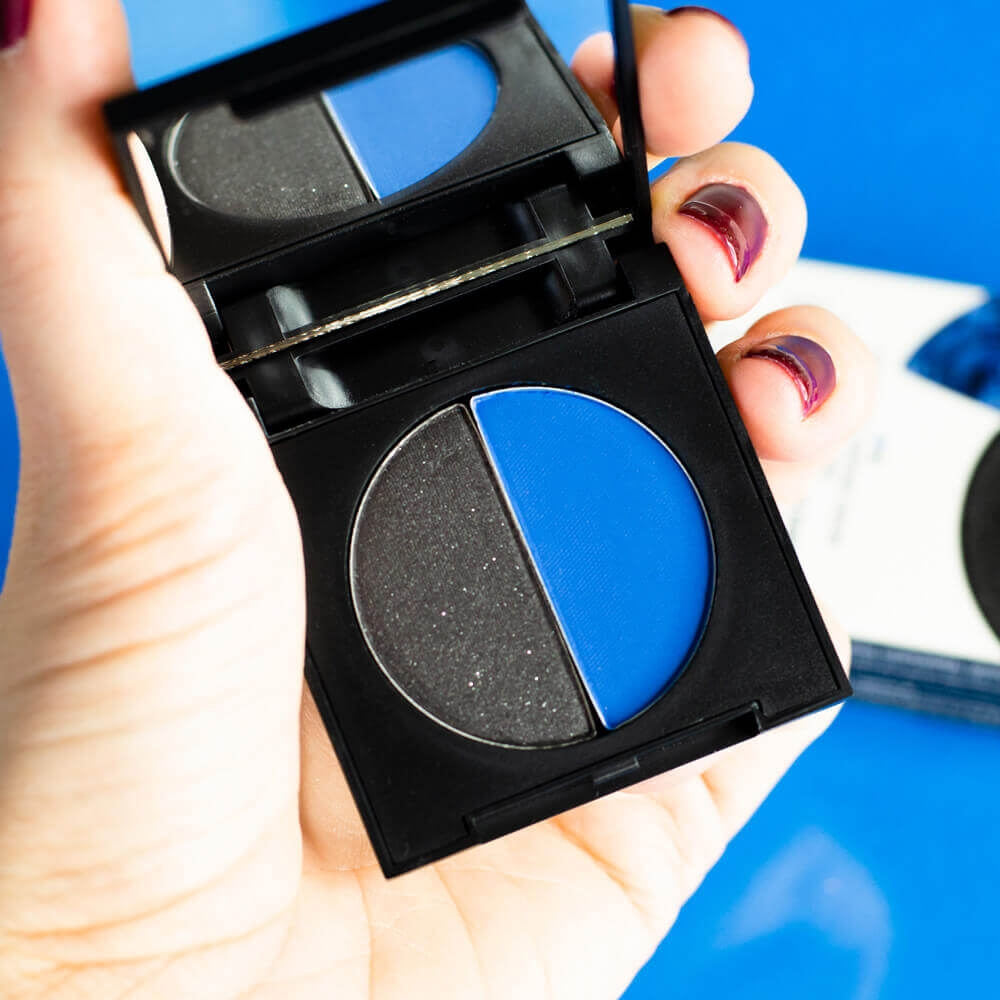 blue and black eyeshadow