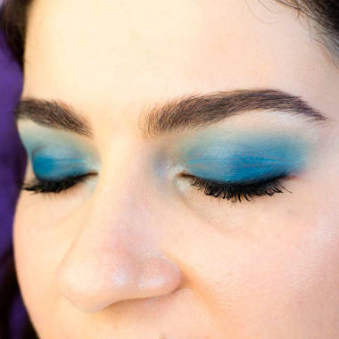 blue and black eyeshadow