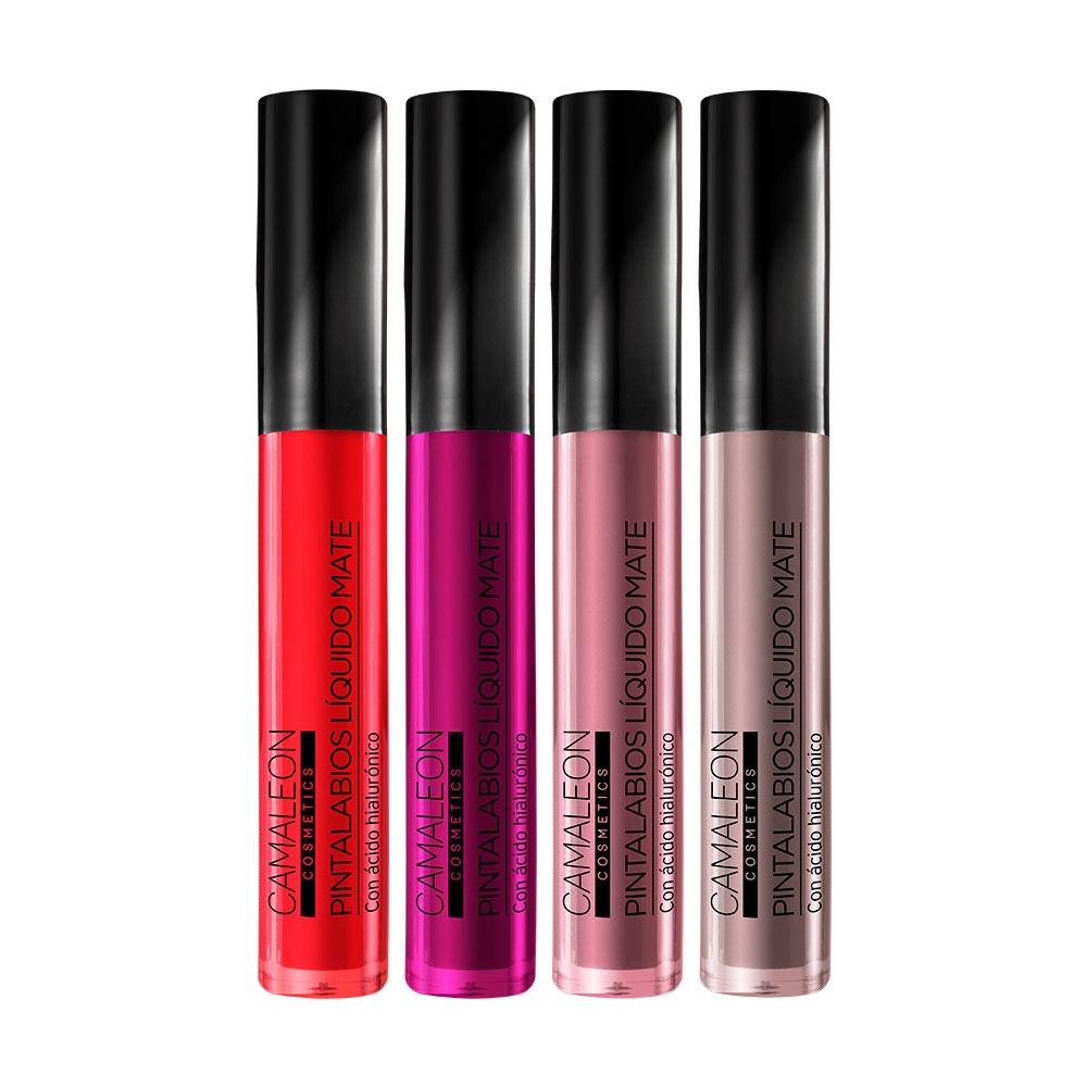 Pack 4 liquid lipsticks bright shades