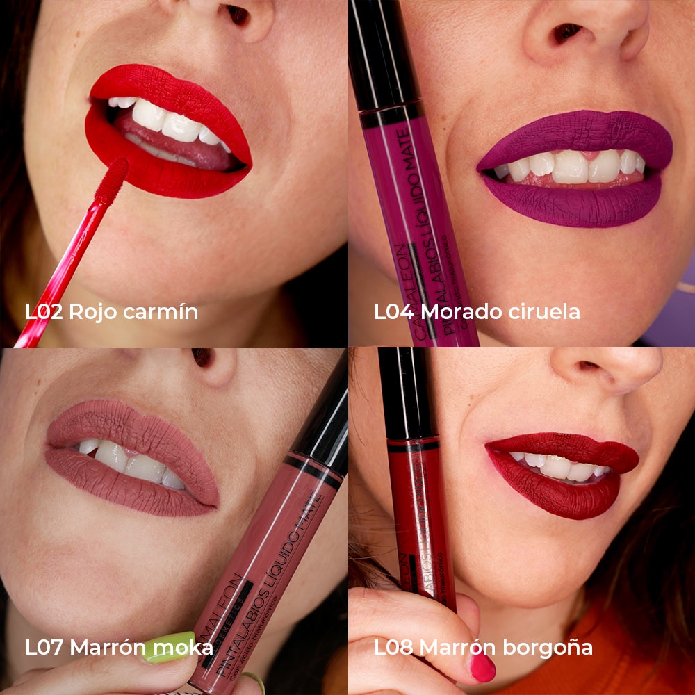 Pack 4 liquid lipsticks intense shades