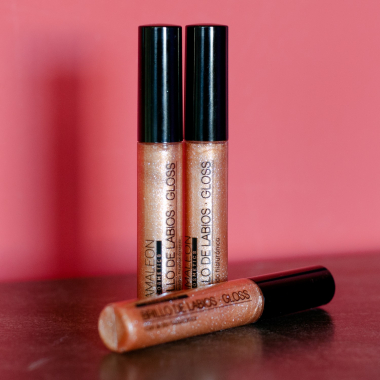 Bronze metallic lip gloss